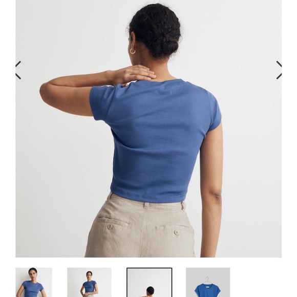 Supima® Rib Crop Tee - Picture 5 of 5